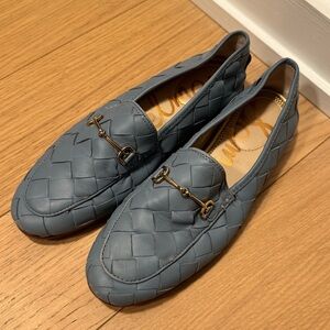 Sam Edelman Loraine Woven Blue Loafers